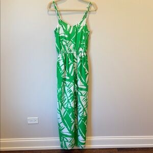 Lilly Pulitzer Green and White Jumpsuit